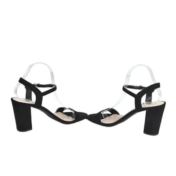 Abound Block Heel Sandal Black  Faux Suede Size 9 - Picture 3 of 3